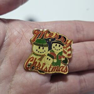 *Sale* Merry Christmas Snowman Enamel Holiday Pin